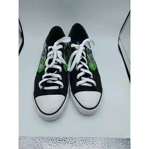 Converse Cons Graphic Print Mens Size 8.5 / Wmns 10.5 Black Green White 142992C - Picture 5 of 7